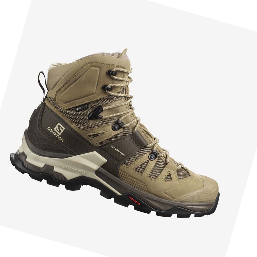 Salomon QUEST 4 GORE-TEX Túracipő Férfi Barna | HU 2061CTV